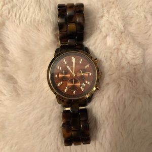 Michael kors tortoise shell oversized watch